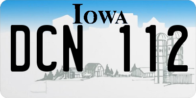 IA license plate DCN112