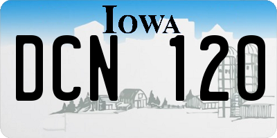 IA license plate DCN120