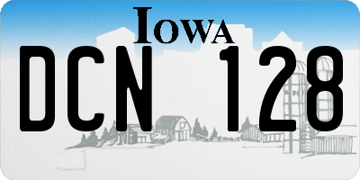 IA license plate DCN128