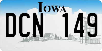 IA license plate DCN149