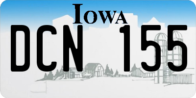 IA license plate DCN155
