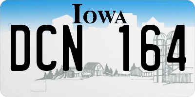 IA license plate DCN164