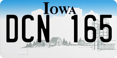 IA license plate DCN165