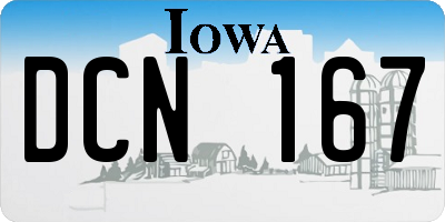 IA license plate DCN167