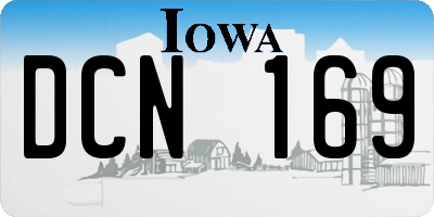 IA license plate DCN169