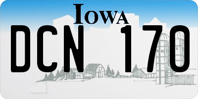 IA license plate DCN170