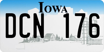 IA license plate DCN176