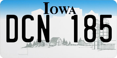 IA license plate DCN185