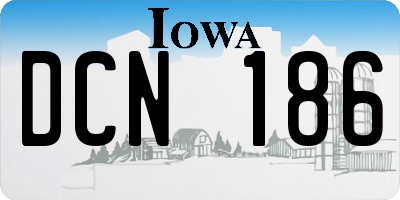 IA license plate DCN186