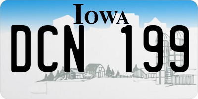 IA license plate DCN199