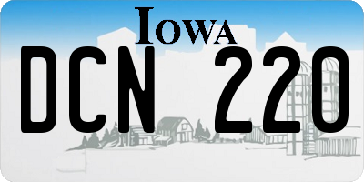 IA license plate DCN220