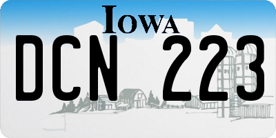 IA license plate DCN223