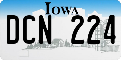IA license plate DCN224