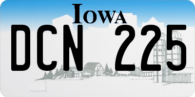 IA license plate DCN225