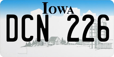 IA license plate DCN226