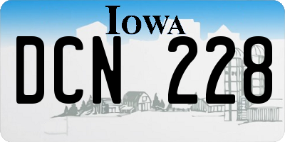 IA license plate DCN228