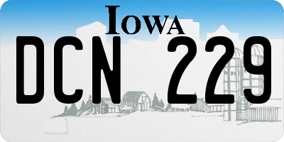 IA license plate DCN229