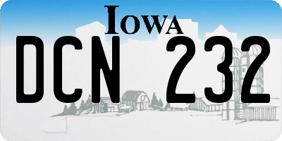 IA license plate DCN232