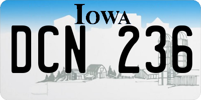 IA license plate DCN236