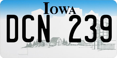 IA license plate DCN239