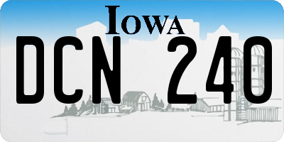 IA license plate DCN240