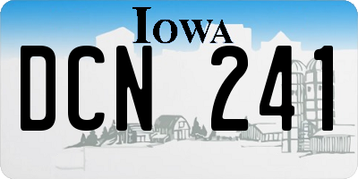 IA license plate DCN241