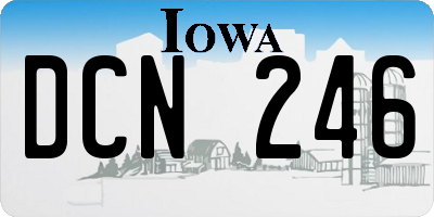 IA license plate DCN246