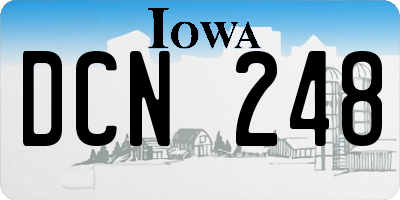 IA license plate DCN248