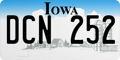 IA license plate DCN252