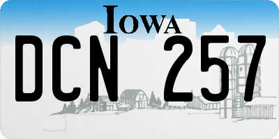 IA license plate DCN257
