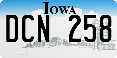 IA license plate DCN258