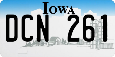 IA license plate DCN261