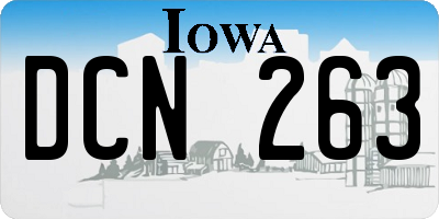IA license plate DCN263
