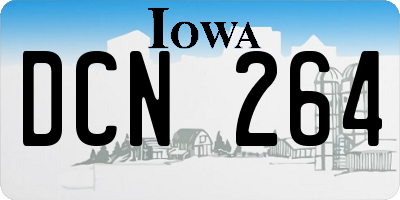 IA license plate DCN264