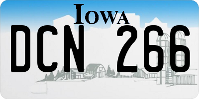 IA license plate DCN266