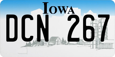 IA license plate DCN267