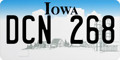 IA license plate DCN268