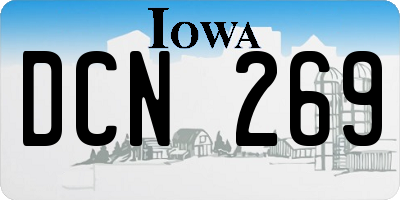 IA license plate DCN269