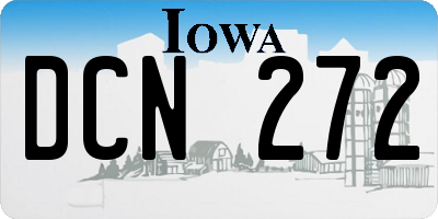 IA license plate DCN272