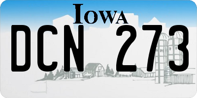 IA license plate DCN273