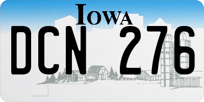 IA license plate DCN276
