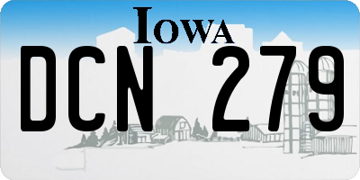 IA license plate DCN279