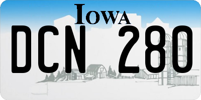 IA license plate DCN280