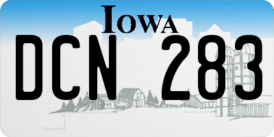 IA license plate DCN283