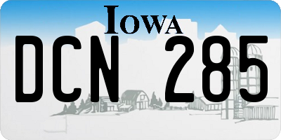 IA license plate DCN285