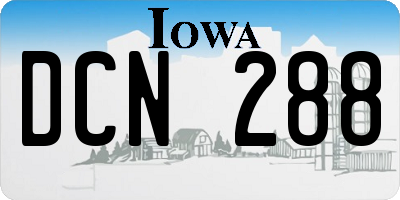 IA license plate DCN288