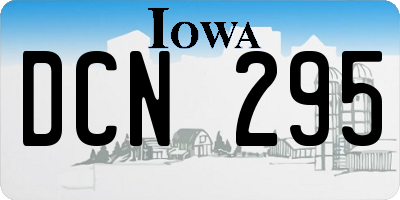 IA license plate DCN295