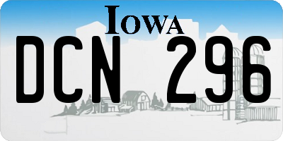 IA license plate DCN296