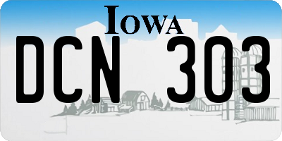 IA license plate DCN303