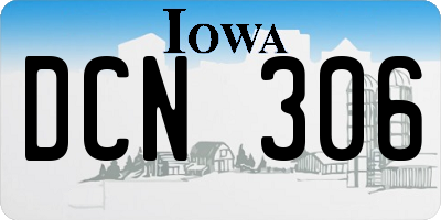 IA license plate DCN306
